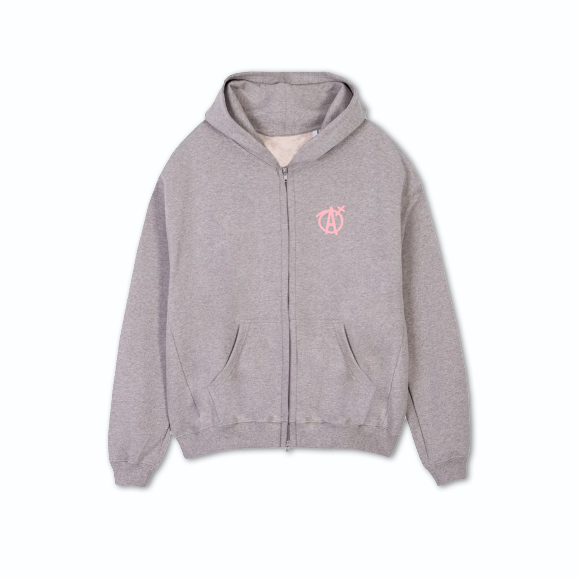 Agnostic Grey Zip Hoodie