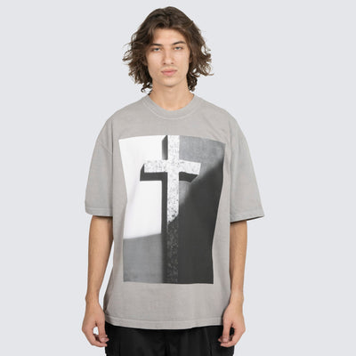 PLEASURES CROSS T-SHIRT (GREY)