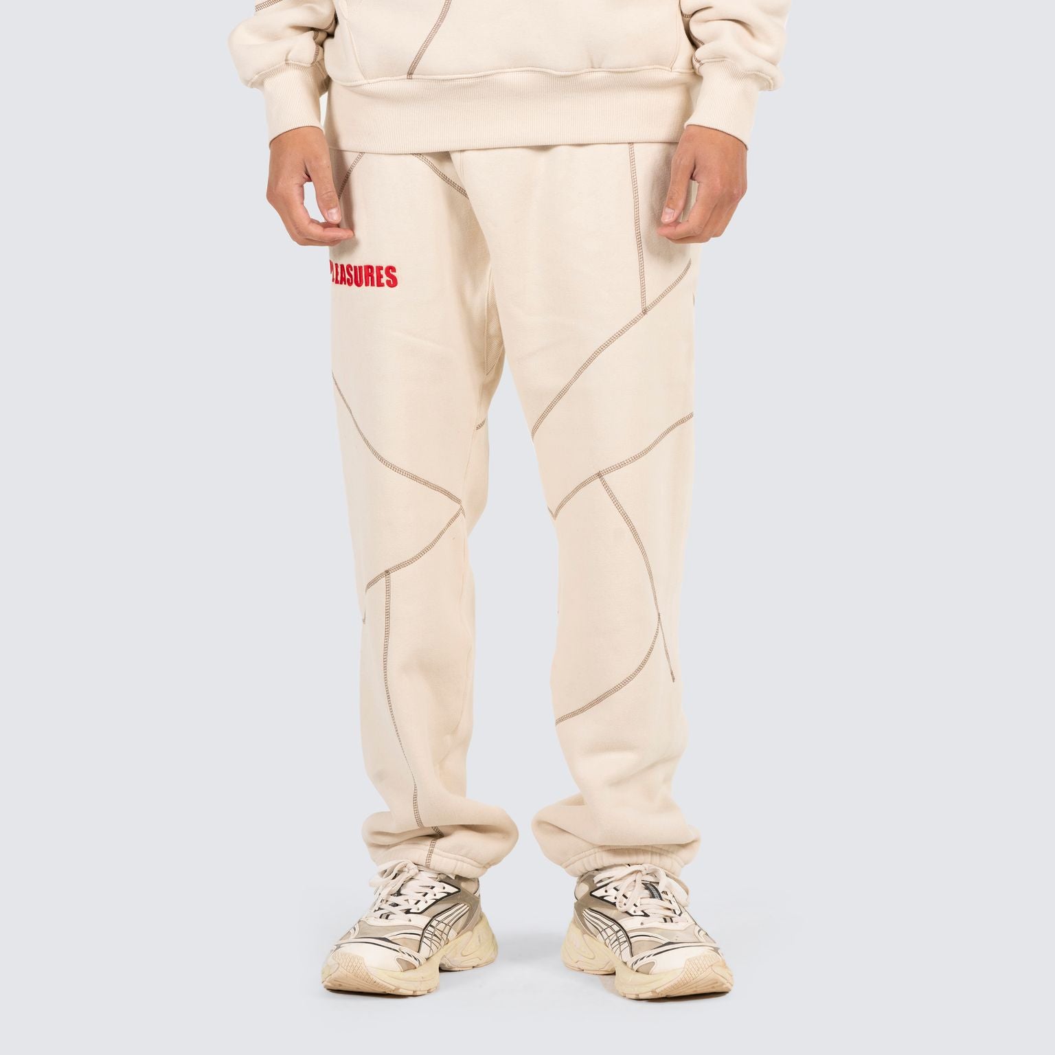 PLEASURES VEIN SWEATPANTS (TAN)